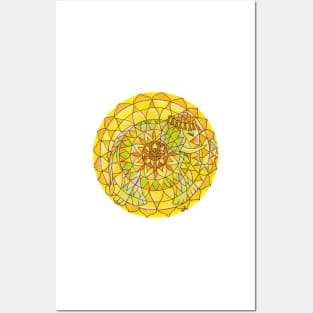 Ankh elephant free-hand mandala Posters and Art